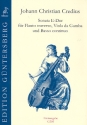 Sonate E-Dur fr Traversflte, Viola da gamba und Bc Partitur und Stimmen (Bc ausgesetzt)