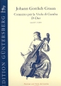 Konzert D-Dur GraunWV A:XIII:4 fr Viola da gamba und Streicher Partitur und Solo-Stimme