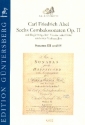 6 Cembalosonaten op.2 Nr.3-4 fr Violine (Flte), Violoncello und Cembalo Partitur und Stimmen