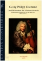 12 Fantasien fr Violoncello TWV40:26-37 fr Viola da Gamba mit Faksimile