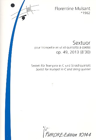 Sextett op.49 fr Trompete in C, 2 Violinen, Viola, Violoncello und Kontrabass Partitur und Stimmen