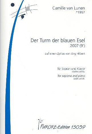 Der Turm der blauen Esel fr Sopran und Klavier (Violine ad lib) Partitur und Violinstimme