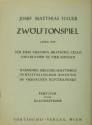 Zwlftonspiel (07. April 1957) fr 2 Violinen, Viola, Violoncello und Klavier Partitur (Klavier)