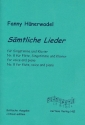 Smtliche Lieder fr Gesang und Klavier (Nr.8 zustzlich mit Flte) Partitur