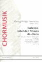 Halleluja lobet den Namen des Herrn TWV1:713 fr gem Chor (SSB), 3 Trompeten, Pauken, 2 Violinen und Bc Partitur