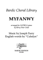 Parry, Joseph Myfanwy gemischter Chor (SATB) und Klavier