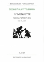 17 Menuette fr Altsaxophon und Klavier Klavierstimme