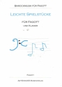 Leichte Spielstcke fr Fagott und Klavier Fagottstimme