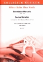 6 Sonaten op.1 fr Violoncello (Kontrabass) und Bc Partitur und Stimmen (Bc ausgesetzt)