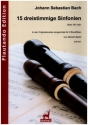 15 dreistimmige Sinfonien BWV787-801 fr 3 Blockflten (S/A/T/B/G/SB wechselnd) Partitur und Stimmen