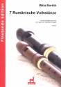 7 rumnische Volkstnze fr Blockflten-Ensemble Partitur und Stimmen