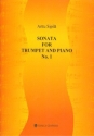 Sipil, Arttu Sonata For Trumpet And Piano No.1 Trompete und Klavier Partitur und Stimme Trompete in B und C