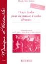 12 tudes pour un quatuor  cordes dbutant fr Streichquartett Stimmen