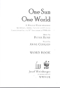 One Sun - One World for narrator, soloists, mixed chorus and orchestra word book (en)