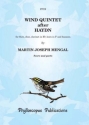 Wind Quintet after Haydn for flute, oboe, clarinet, horn in F and basoon score and parts