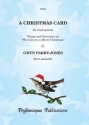 Arr: Gwyn Parry-Jones A Christmas Card wind quintet