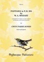 Wolfgang Amadeus Mozart Arr: Gwyn Parry-Jones Fantasia in F K 594 double reed ensemble