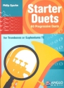 Starter Duets for 2 trombones (euphoniums), treble clef score