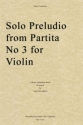 Johann Sebastian Bach, Solo Preludio from Partita No. 3 for Violin Solo Trombone Buch