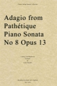 Adagio from Sonata Pathtique no.8 op.13 for string quartet score
