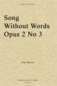 John Marson, Song without Words, Opus 2 No. 3 Violine, Cello und Klavier Partitur + Stimmen