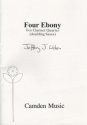 Jeffery Wilson, Four Ebony for clarinet quartet Partitur und Stimmen