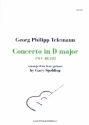 Concerto in D Major TWV40:202 for 4 guitars score and parts
