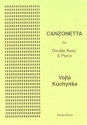 Vojta Kuchynka Canzonetta for Double Bass and Piano double bass & piano