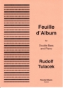 Rudolf Tulcek Ed: David Heyes Feuille d'Album double bass & piano