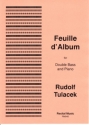 Rudolf Tulcek Ed: David Heyes Feuille d'Album double bass & piano