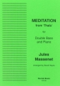 Mditation from Thais for double bass and piano
