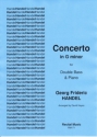 Concerto in g Minor for double bass (orchestral tuning) and piano
