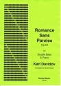 Karl Davidov Arr: David Heyes Romance Sans Paroles Op.23 double bass & piano