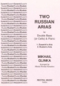 Mikhail Ivanovich Glinka Arr: Nikolai Rimsky-Korsakov Ed: David Heyes Two Russian Arias cello & piano, double bass & piano