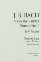 Viola da Gamba Sonata No.1 in F Major for double bass and piano (Orchestral Tuning)