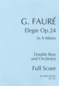 Elegie op.24 in A Minor for double bass and orchestra score