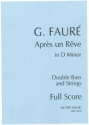Apr�s un Reve in D Minor for double bass and strings score