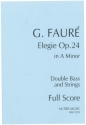 Elegie op.24 in A Minor for double bass and strings score