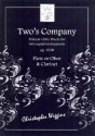 Two's Company op.157b for flute (oboe) and clarinet score