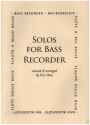 Solos for bass recorder
