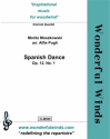 Spanish Dance op.12,1 for 1 clarinet and 3 bass clarinets score