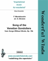 Songs of the Venetian Gondoliers for oboe ensemble score