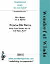 Rondo alla turca for saxophone quartet score