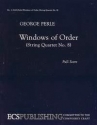 Perle, George Windows of Order (String Quartet No. 8) for string quartet Streichquartett Partitur