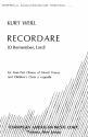 Recordare op. 11 (O Remember, Lord) for mixed chorus and children's choir a cappella choral score