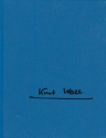Kurt Weill Edition Serie 2 Band 4 Werke mit Violine solo Partitur und Kritischer Bericht