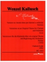 Variationen ber ein original Thema fr Klarinette und Orchester Partitur