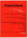 Variationen über ein original Thema für Klarinette und Orchester Partitur
