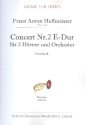 Konzert E-Dur Nr.2 fr 2 Hrner und Orchester Partitur
