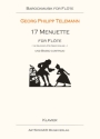 17 Menuette (TWV 34) fr Flte (Altblockflte, Oboe, Violine...) und Klavier Klavierpartitur